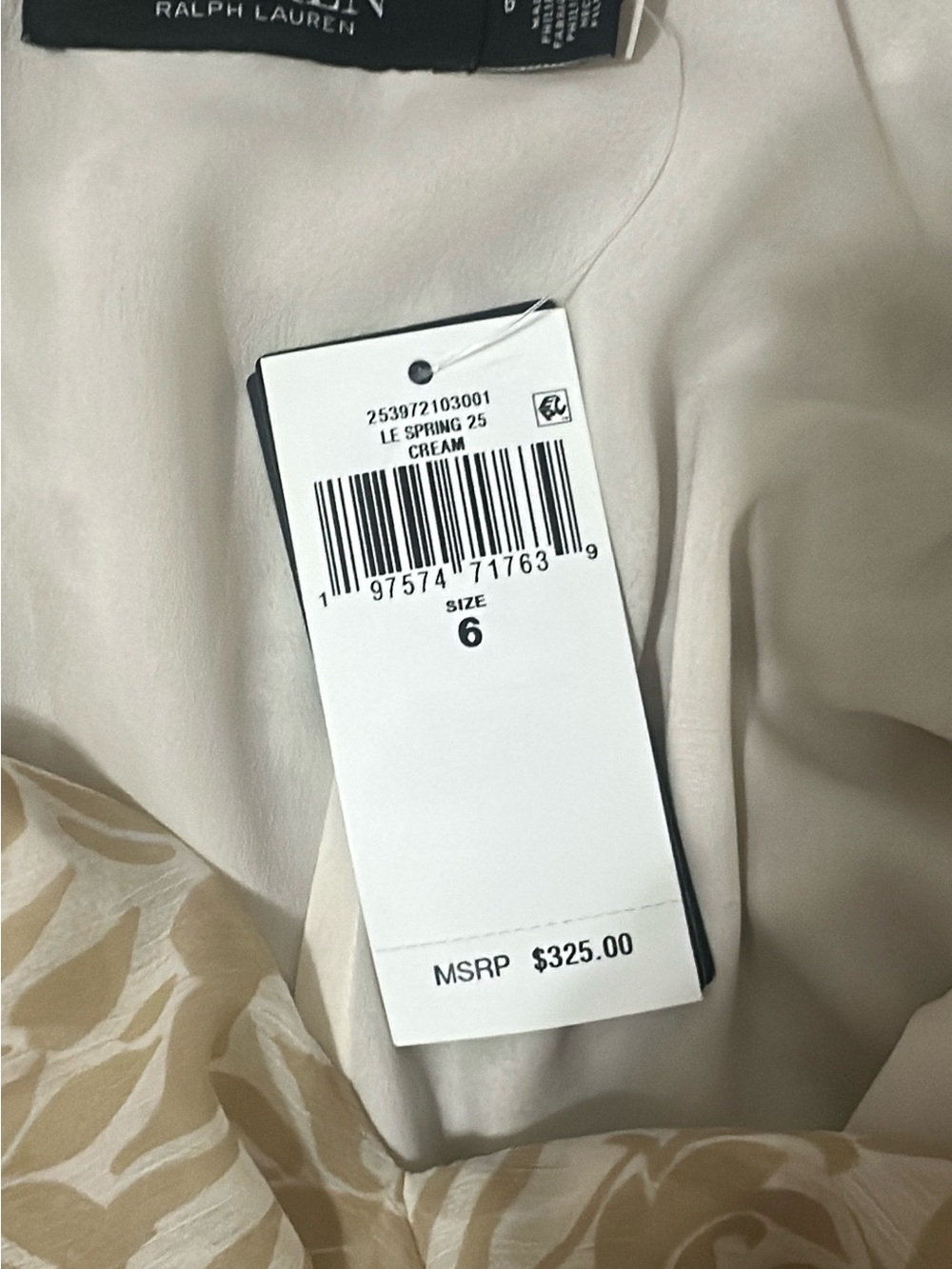 Ralph Lauren Cream Floral Ruffle V-Neck Maxi Dress NWT - Picture 6 of 11
